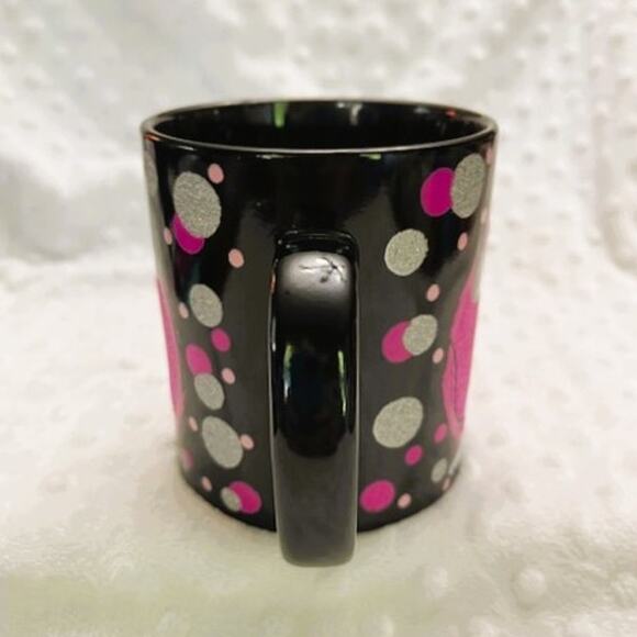 Disney Retro Minnie Mouse Bubbles & Glitter 20oz Large Coffee Mug-NEW - Picture 2 of 6